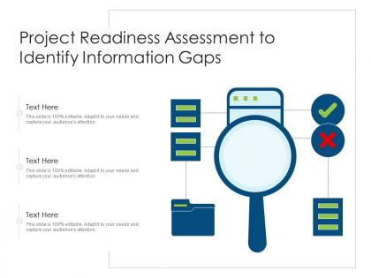 Project readiness assessment to identify information gaps