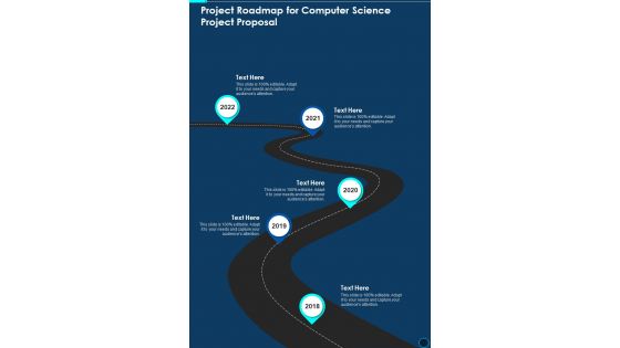 Project Roadmap For Computer Science Project Proposal One Pager Sample Example Document