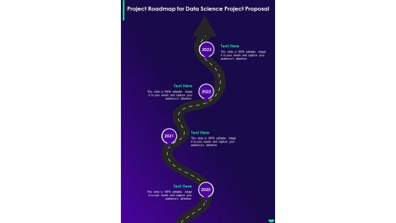 Project Roadmap For Data Science Project Proposal One Pager Sample Example Document