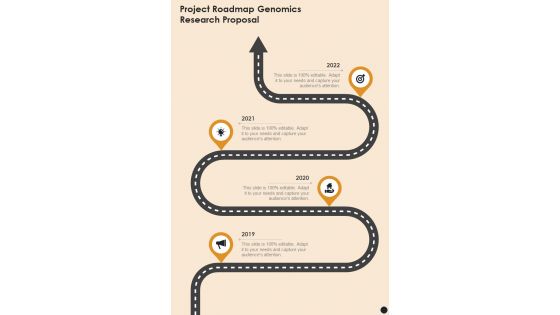 Project Roadmap Genomics Research Proposal One Pager Sample Example Document