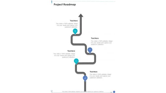 Project Roadmap Healthcare Proposal One Pager Sample Example Document
