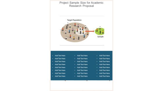 Project Sample Size For Academic Research Proposal One Pager Sample Example Document