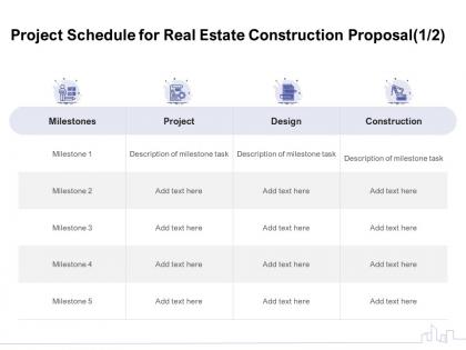 Project schedule for real estate construction proposal construction ppt powerpoint download