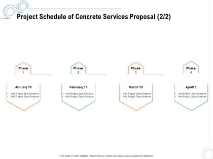 Project schedule of concrete services proposal ppt powerpoint presentation ideas graphic images