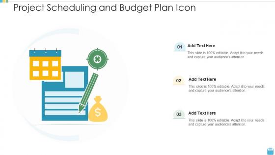 Project scheduling and budget plan icon