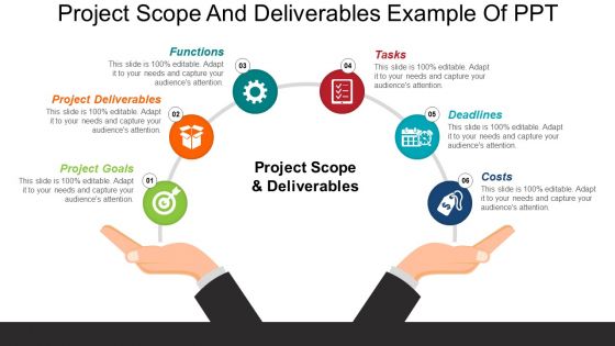 Project scope and deliverables example of ppt