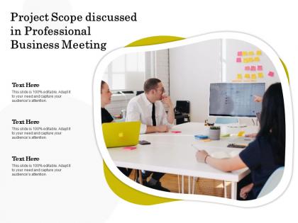 Project scope discussed in professional business meeting