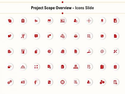 Project scope overview icons slide ppt presentation example file