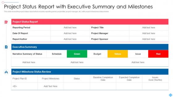 Project Scoping To Meet Customers Given Product Report Executive Summary Milestones