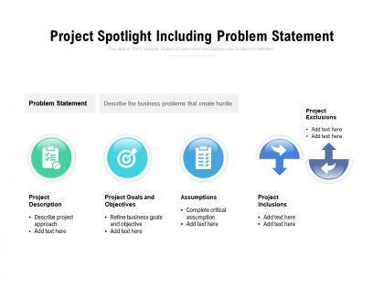 Project spotlight including problem statement