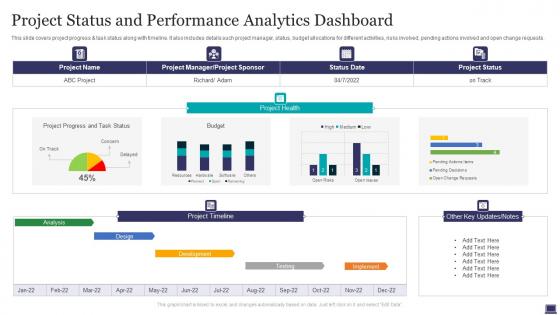 Project Status And Performance Analytics Dashboard