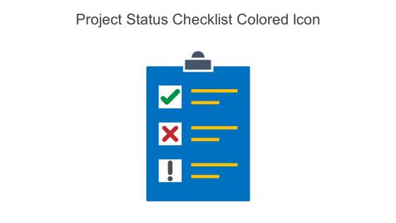 Project Status Checklist Colored Icon In Powerpoint Pptx Png And Editable Eps Format