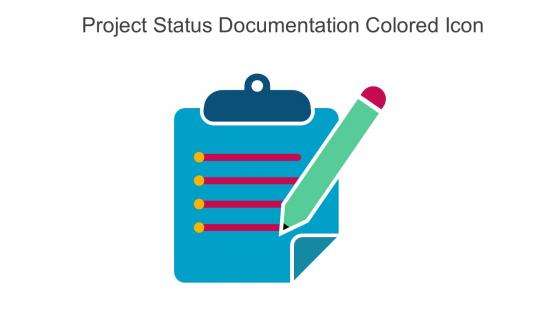 Project Status Documentation Colored Icon In Powerpoint Pptx Png And Editable Eps Format