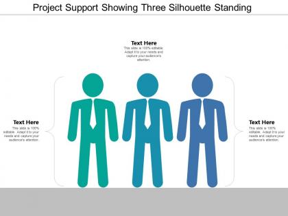 Project support showing three silhouette standing