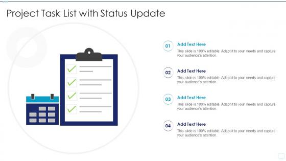 Project Task List With Status Update