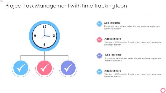 Project task management with time tracking icon