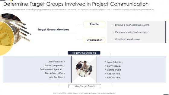 Project Team Engagement Activities Determine Target Groups Involved In Project Communication