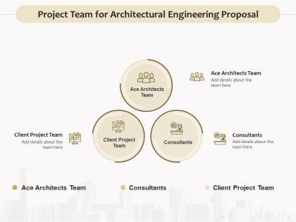 Project team for architectural engineering proposal ppt brochure