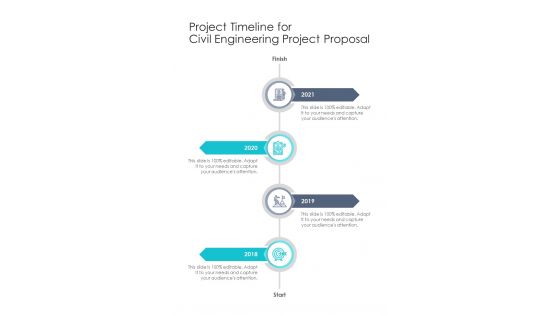 Project Timeline For Civil Engineering Project Proposal One Pager Sample Example Document
