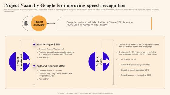 Project Vaani By Google For Improving Speech Recognition Using Google Bard Generative Ai AI SS V