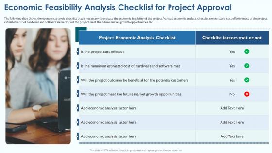Project Viability Assessment To Evaluate Economic Feasibility Analysis Checklist For Project Approval