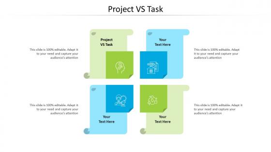 Project vs task ppt powerpoint presentation infographic template background image cpb