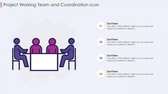 Project working team and coordination icon