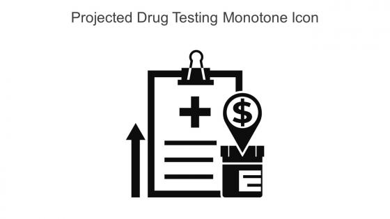 Projected Drug Testing Monotone Icon In Powerpoint Pptx Png And Editable Eps Format