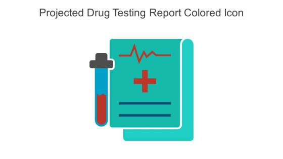 Projected Drug Testing Report Colored Icon In Powerpoint Pptx Png And Editable Eps Format