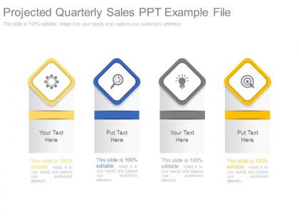 Projected quarterly sales ppt example file