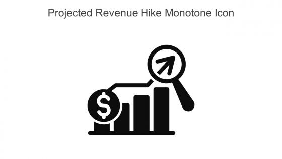 Projected Revenue Hike Monotone Icon In Powerpoint Pptx Png And Editable Eps Format