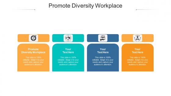 Promote diversity workplace ppt powerpoint presentation inspiration clipart images cpb