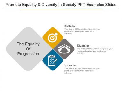 Promote equality and diversity in society ppt examples slides