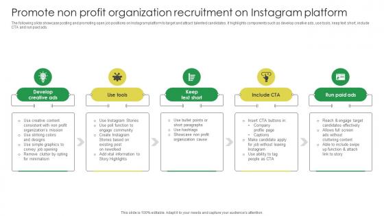 Promote Non Profit Organization Recruitment On Instagram Marketing Strategies For Job Promotion Strategy SS V