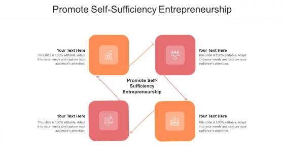 Promote self sufficiency entrepreneurship ppt powerpoint presentation ideas themes cpb