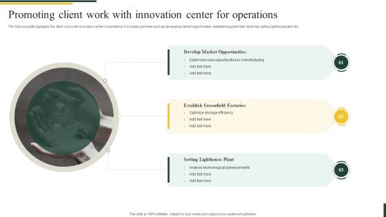 Promoting Client Work With Innovation Center For Operations