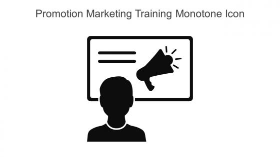 Promotion Marketing Training Monotone Icon In Powerpoint Pptx Png And Editable Eps Format
