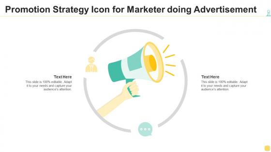 Promotion strategy icon for marketer doing advertisement