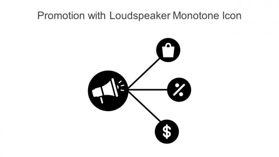 Promotion With Loudspeaker Monotone Icon In Powerpoint Pptx Png And Editable Eps Format