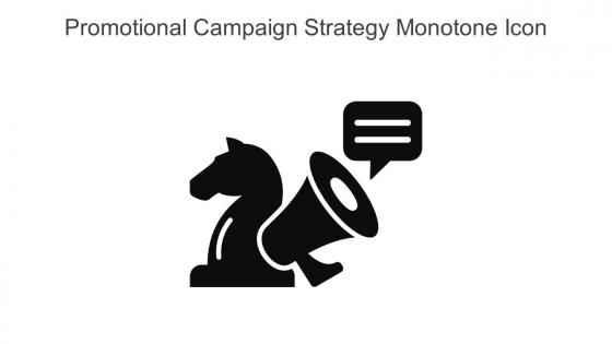 Promotional Campaign Strategy Monotone Icon In Powerpoint Pptx Png And Editable Eps Format