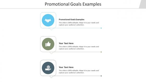 Promotional goals examples ppt powerpoint presentation portfolio introduction cpb