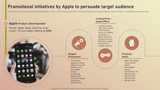 Promotional Initiatives By Apple To Persuade Target Audience Apple Branding Brand Story Branding SS V