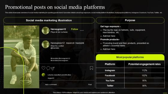 Promotional Posts On Social Media Platforms Comprehensive Guide To Sports