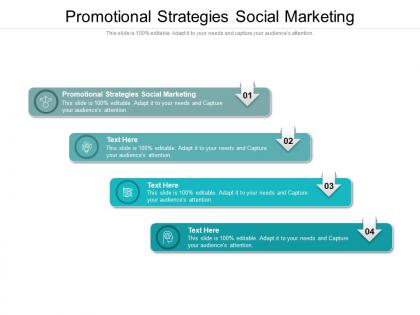 Promotional strategies social marketing ppt powerpoint presentation icon example cpb