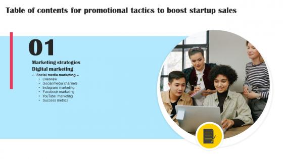 Promotional Tactics To Boost Startup Sales Table Of Contents Strategy SS V