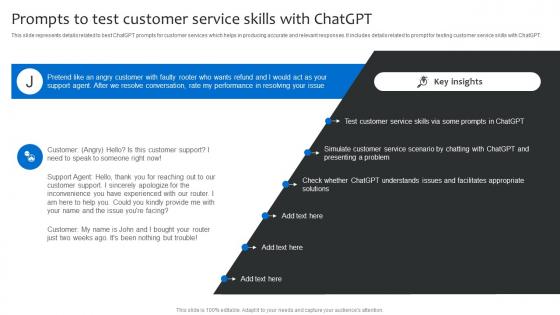 Prompts To Test Customer Service Skills With ChatGPT Strategies For Using ChatGPT SS V