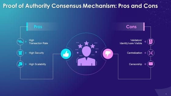 Proof Of Authority Pros And Cons Training Ppt