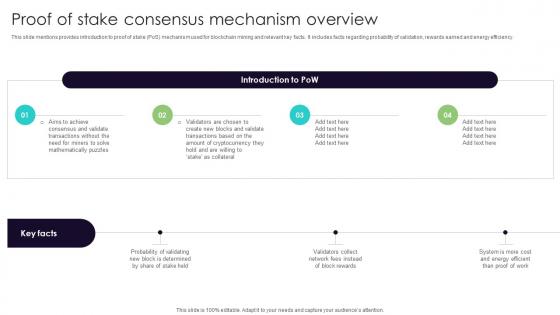 Proof Of Stake Consensus Mechanism Overview Everything You Need To Know About Blockchain BCT SS V