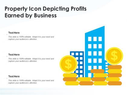 Property icon depicting profits earned by business