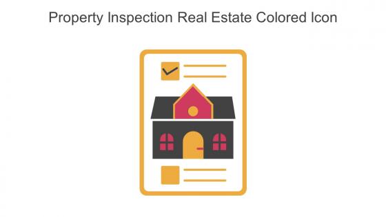 Property Inspection Real Estate Colored Icon In Powerpoint Pptx Png And Editable Eps Format